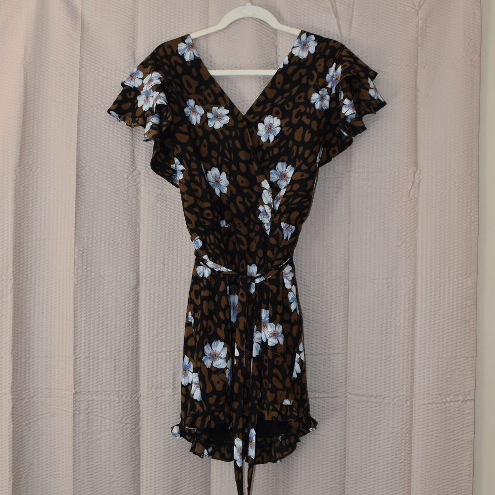 USED Angela Plus Floral Romper 2XL